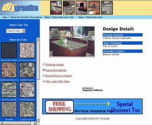 Click Here to use our NEW interactive cabinet and granite page!